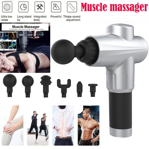 

1set massage gun percussion massager muscle vibration relaxing therapy deeply fascia gun massager relieve fatigue dropshipping