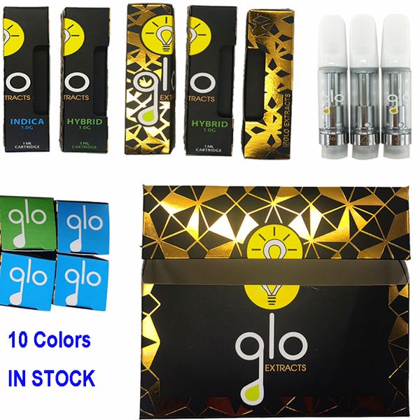 

Гло экстракт тележки жидкостью Vape 510 продевают нитку патрон упаковка 0,8 мл 1мл Керамический Vape картриджи густое масло распылитель испаритель PEN E сигареты