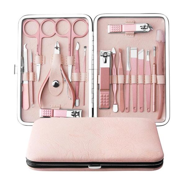

13/18pcs pedicure manicure tool set nail clippers kit nail art tools girls acne needle file trimmer eyebrow scissors tool