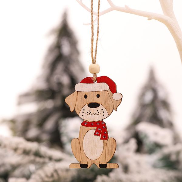 

8pcs creative christmas pendant ornaments diy wooden crafts xmas tree christmas party wedding decorations kids gift h0250 a30104