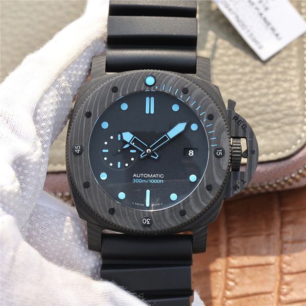 

2019 новые роскошные мужские часы Luminous часы 47 мм резиновый ремешок водонепроницаем