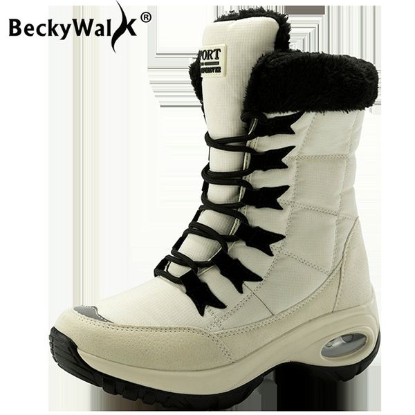 

women snow boots ladies waterproof winter boots women plush high sneakers shoes woman non-slip platform botas mujer wsh3493, Black
