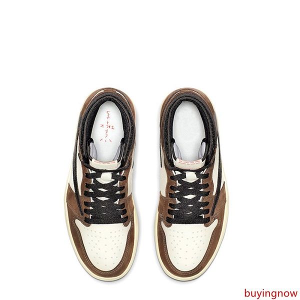 

1s travis black dark mocha factory version 1 reverse designer basketball shoes mens trainers new 2019 sneakers with