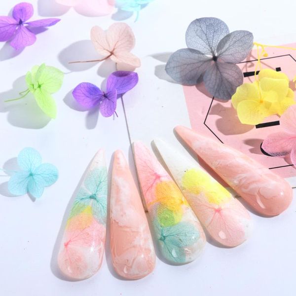 

100pcs dried flowers 3d nail art decorations natural floral leaf stickers decals for summer uv gel polish manicure tools, Silver;gold