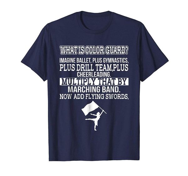 

2019 fashion men t shirt what is color guard funny flag t shirt, White;black