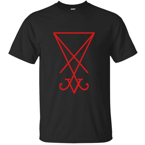 

vintage lucifer sigil t-shirt for men and women streetwear men's tshirts big size xxxl t shirt cotton hiphop, White;black