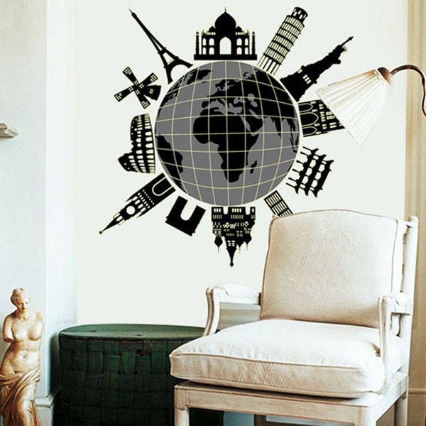 

sgs global travel wall sticker world travel luminous sticker fluorescent sticker