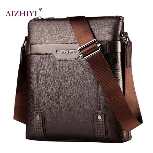 

male fashion casual square solid color shoulder bags business pu leather men crossbody messenger bags