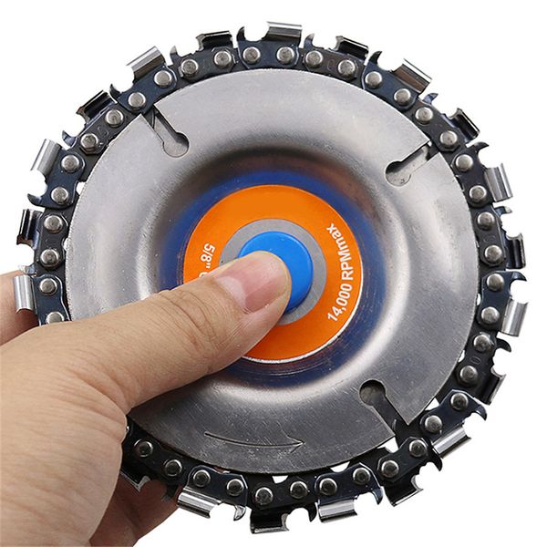 

4 inch 5 inch chain grinder chain saws disc woodworking plate tool multi-functional wood carving disc angle grinding tool