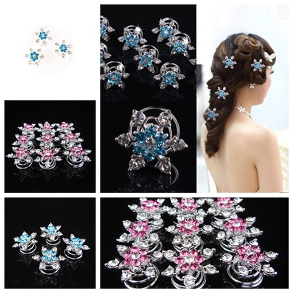 New Women Bridal Headdress Hair Jewelry Snowflake Hair Clips