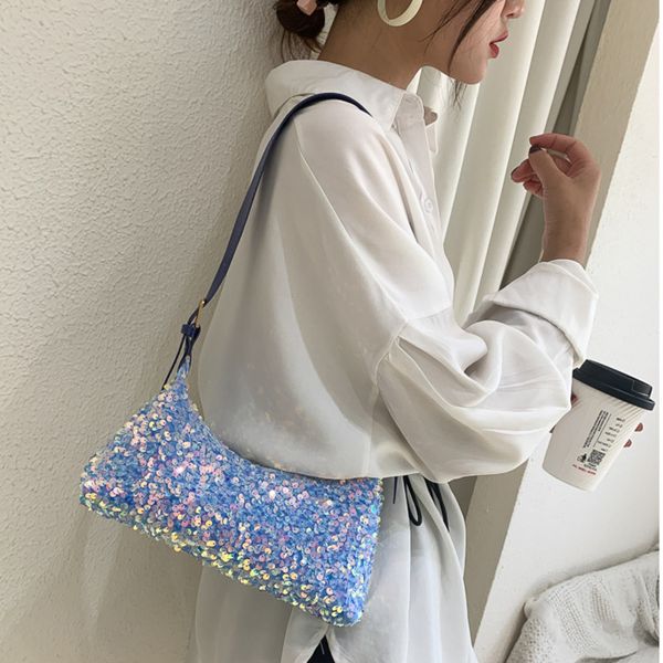 

мода пришивания bling bucket bag 2020 summer sac a главный дизайн элегантный femme сумки на ремне все матча широкий пояс single посланника