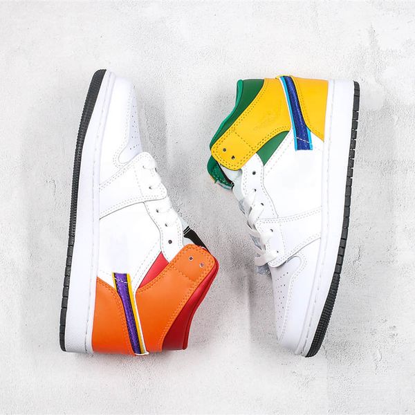 

new 1 mid gs candy mandarin duck 2020 women basketball shoes baskets 1s designer sneakers with box