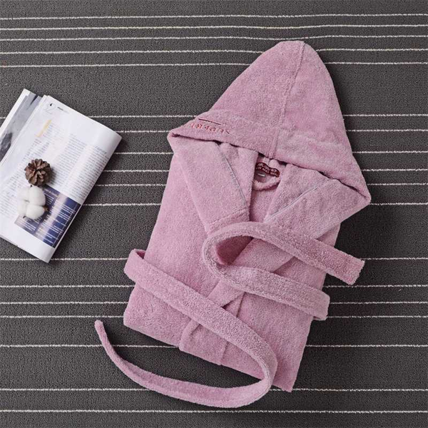

super quality long staple cotton bathrobe men women couple pajamas cotton nightgowns warm bathrobes toweled bath robe, Blue;red