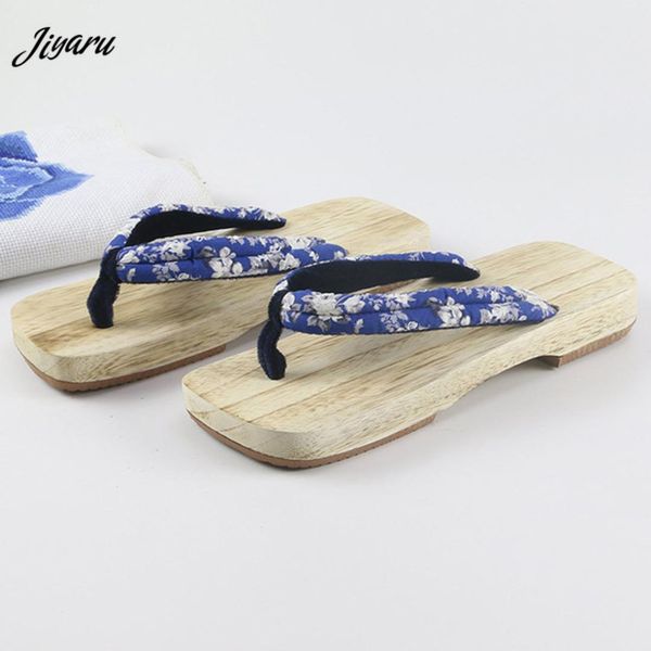 

2019 women geta summer wooden flip flops female geta sandals suitable women sandals japanese traditional zapatos de mujer, Black
