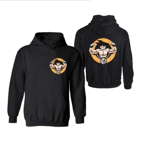 

аниме толстовка с капюшоном мужчины dragon ball z гоку готен гохан harajuku толстовки streetwear хип-хоп моды sportsman wear tracksuit, Black