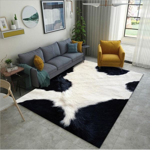 Free Ship Animal Fur Pattern Print Drawing Room Carpet Skid Proof Rectangle Bedroom Sofa Floor Mats Foot Pad Door Mat Home Decoration Mohawk