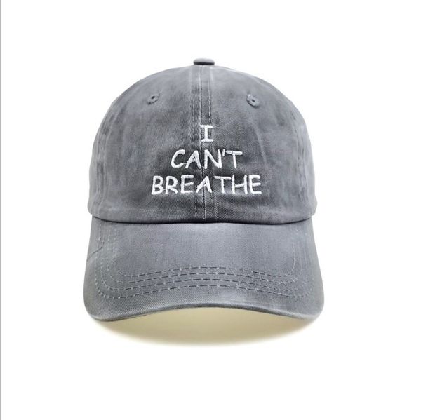 

ball caps letter embroidery fashion cap i cant breath male female hip hop travel black lives matter, Blue;gray