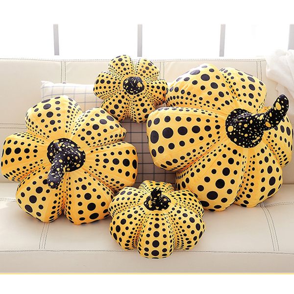 

simple modern yayoi kusama wave point simulation pumpkin plush pillow creative office lunch break pillow stuffed toys x1337
