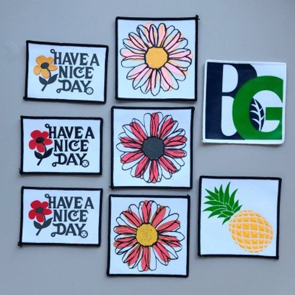 

24pcs fashion new repair patch stickers clothes pants jeans down jacket decorative hole stickers handmade offset cloth label, Black