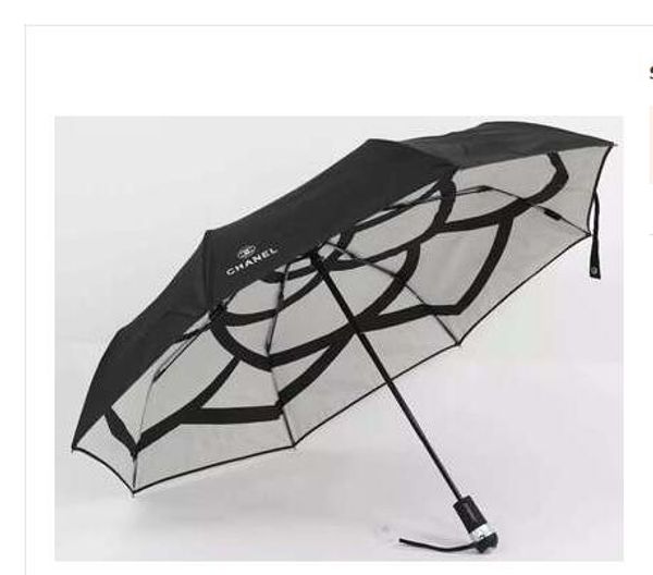 

rubber uv protection fully automatic parasol sun umbrella three folding umbrella men's and women's business umbrellas