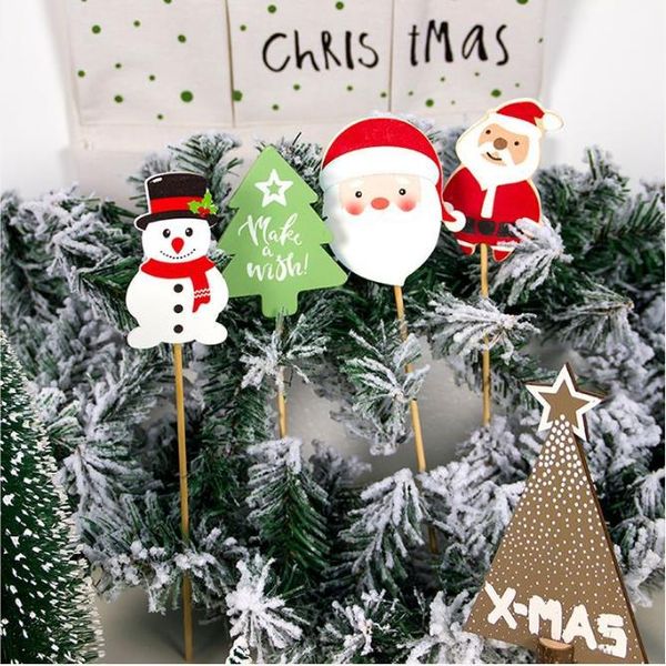 

рождественские украшения: деревянная цветная роспись, рождественская елка, стол, ваза, украшение, 4 комплекта