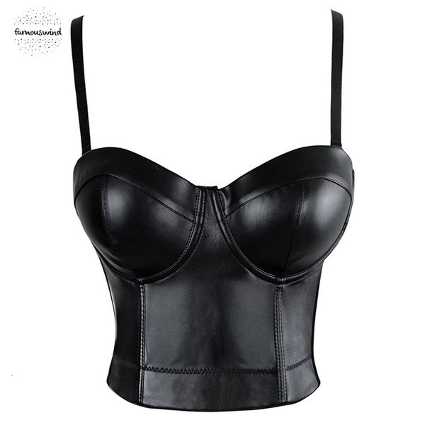 

women steampunk corset bra push up leather pu bralette push up bras women waist trainer slimming underwear short, Red;black