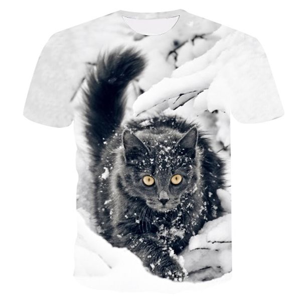 

dressing2020 3d черные кошки печати футболки унисекс мужчины лето топ tee hipster мода удачи кошка футболка повседневная мужская o-образным, White;black