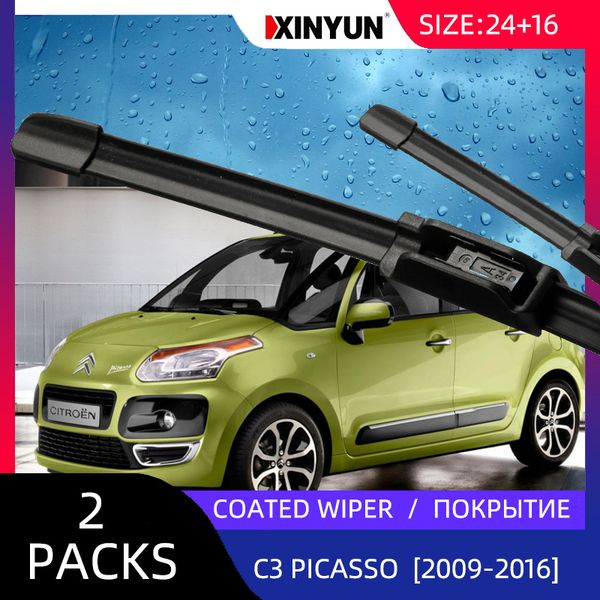 

coated wiper front wiper blades for - c3 picasso [2009-2016] windshield windscreen 26"12