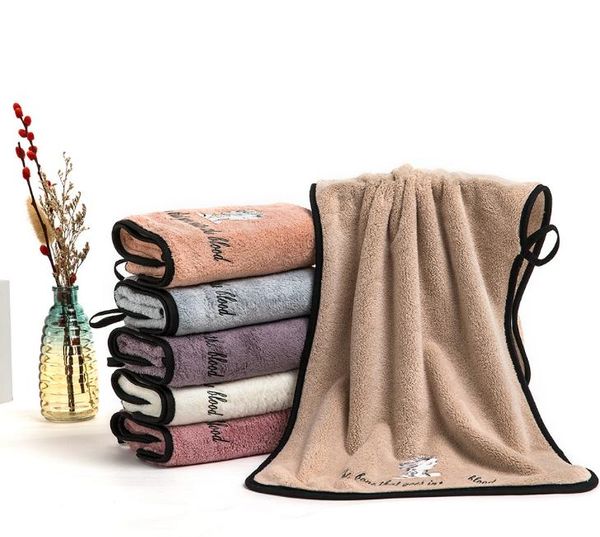clássico toalha de pano absorvente coral de veludo de secagem rápida impressão offset 32 ​​fios toalha de microfibra de lavagem diária toalha 70 centímetros * 35 centímetros