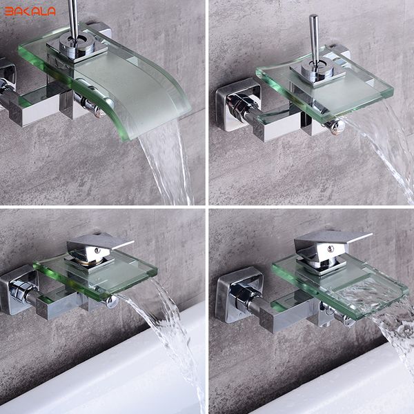 Bakala Modern Waterfall Wall Mounted Bath Tub Filler Faucet