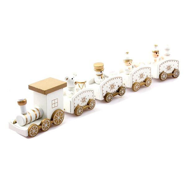 

New Christmas Train Painted Wood Christmas Decoration for Home with Santa/Bear Xmas Kid Toys Gift Ornament Navidad New Year Gift