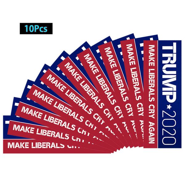 

10 pack donald trump car bumper stickers 2020 make liberals cry again, Blue