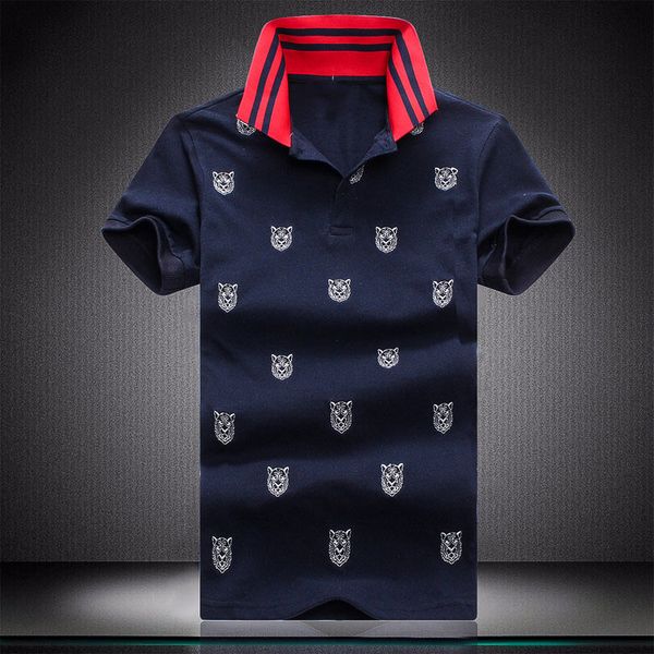 

роскошная дизайнерская мода классическая мужская печатная тигровая голова рубашка хлопок мужская дизайнерская футболка красный черный дизайн, White;black