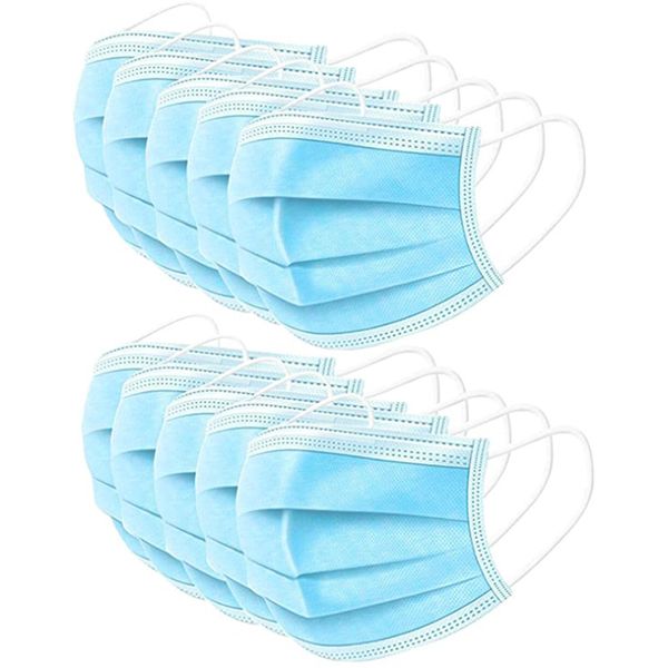

10pcs anti dust face mask disposable earloop mouth cover non-woven 3 layer mouth face masks