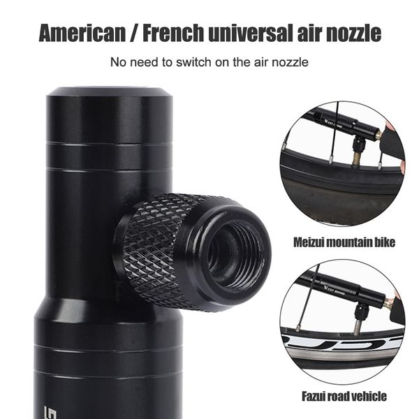 

portable high pressure pump bike pump mountain bike cycling pump hose gauge bicycle adapter alloy portable tire inflator air