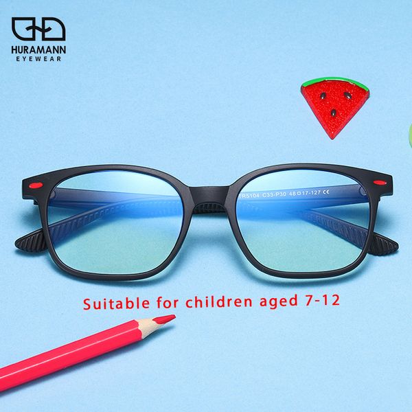 

huramann tr90 frame glasses children and light weight blue light two-color simple goggles 2020 new, White;black