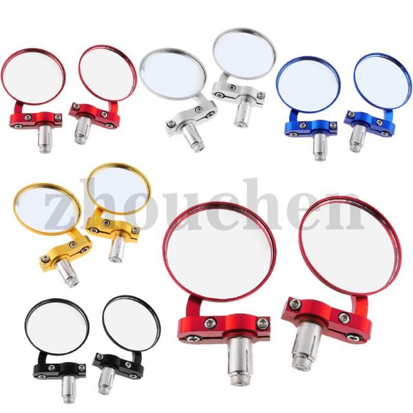 

2pcs motorcycle rearview mirrors 3inch round 7/8inch bar end,fits standard hollow 7/8 inches diameter handlebars
