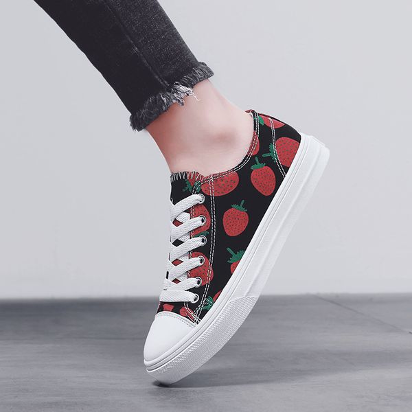 

2019 summer new style canvas shoes youth trend casual shoes mesh sneakers trendy student's 35-40, Black