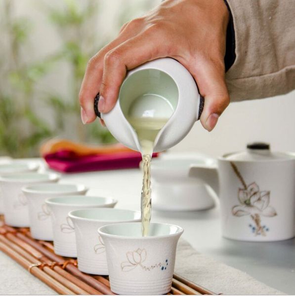 Чайный сервиз Снежинка глазурованная керамика черный чай путешествия портативный чайный инфузор ручной захват горшок чайник чашка китайский старый хлев
