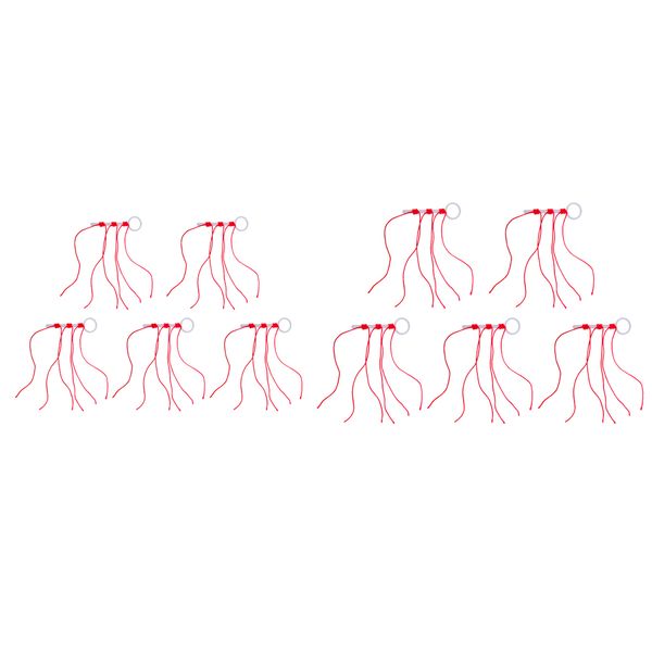 

10pcs sknot durable red braided string knots outdoor fishing accessory