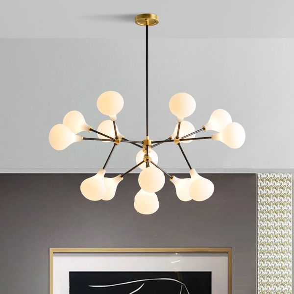 

современное стекло люстра освещение nordic brass висячие подвеска свет / lamp art deco branch люстра лампы гостиная