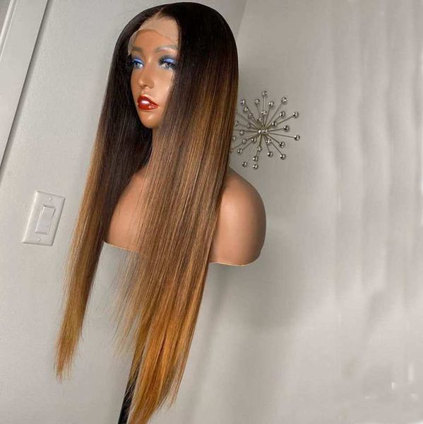 

ombre auburn шелковистые прямые бразильские человеческие волосы полные парики шнурка 180 плотность темный корень 360 парики фронта шнурка с, Black