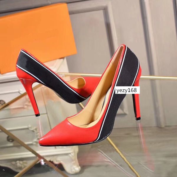 

2019 wholesale designer women high heels party fashion girls pointed shoes dance shoes wedding shoes double straps sandals us 6, Black