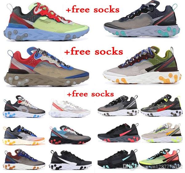 

new camo react element 55 87 men women running shoes day and night red sail se mens trainers sports with socks sneakers