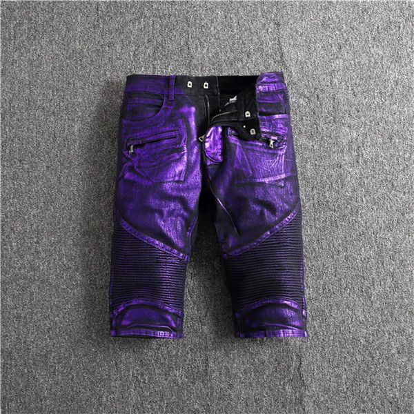 

ss20 brand designer shorts fashion embroidery short pants holes style designer jeans oiled short, White;black