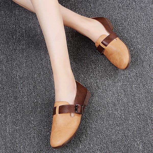 

2019 spring flats woman shoes buckle slip on shoes woman brogue female oxford flat ladies zapatos mujer n7156l, Black