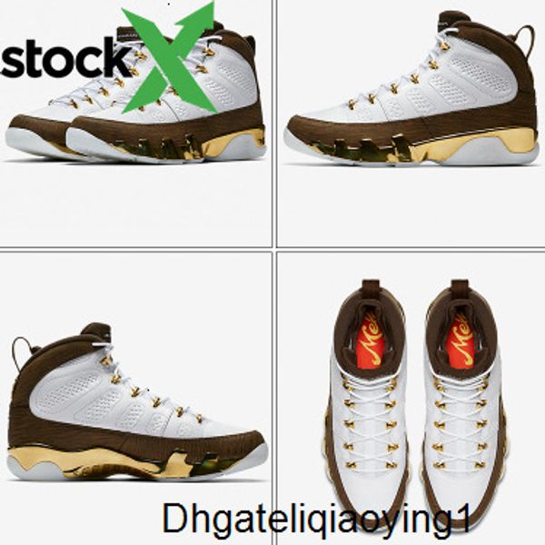 

new air jumpman 9 basketball shoes mens designer shoes gold/champion final training sneakers black white sports running shoes size 7-13