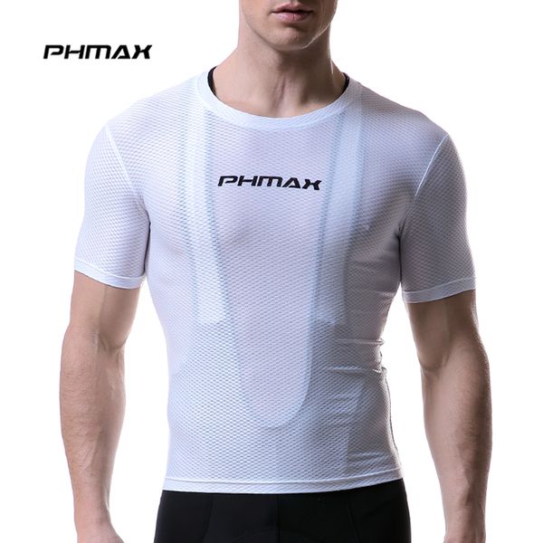 

phmax 2020 pro cycling base layers cool mesh bicycle shirt keep dry superlight mans cycling jerseys clothing bike wear, Black;red