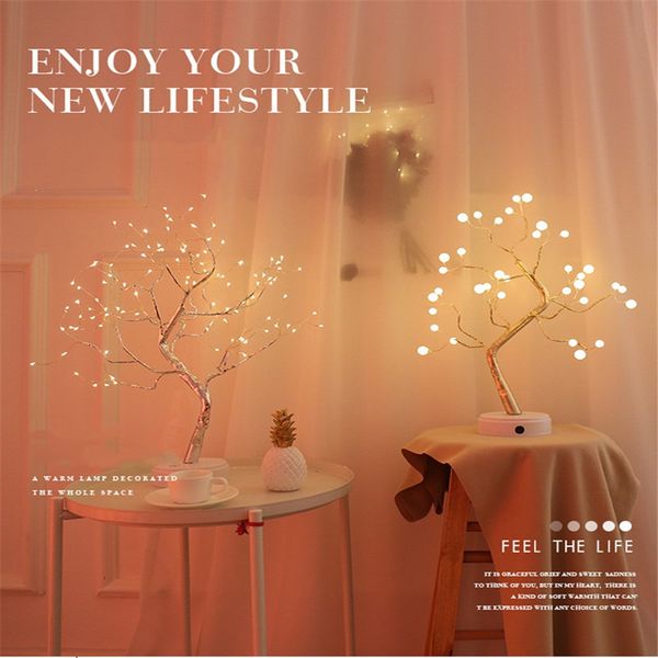 

led tree light table lamp bedside lamp small night light indoor christmas and new year decorations