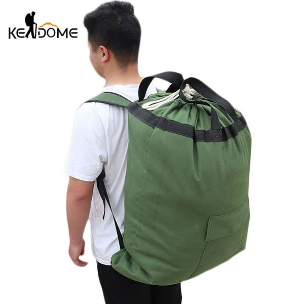 

large men backpack canvas bag bucket rucksack travel camouflage drawstring hiking camping mountaineering balso xa148d